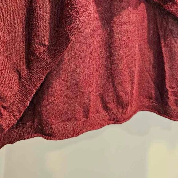 Eileen Fisher Cotton Blend Sweater Lightweight Size XS Maroon Burgundy oversized - Picture 5 of 5